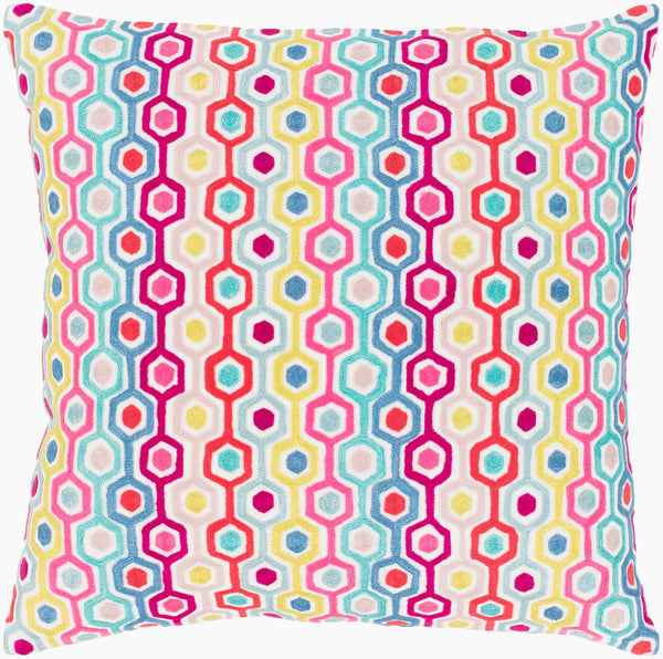 Surya Candescent 18" Cotton Accent Pillow - Elegant Design & Durable Comfort For Your Living Space Decor Magenta Cotton,Cotton Cne001-2020