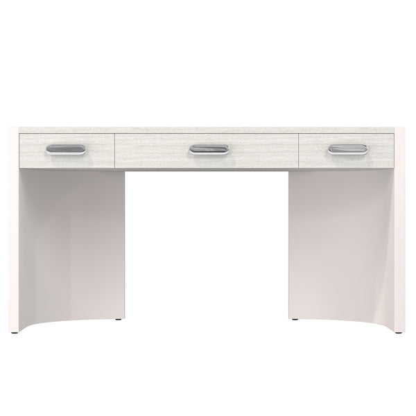 Bernhardt Bernhardt Stratum Desk With Mist Top & Fossil Faux Stone Ends, Polished Nickel Pulls, Usb/Ac D22514