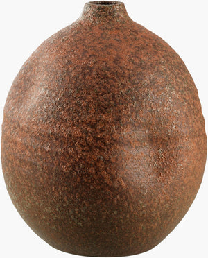 Surya Chaoshan Decorative Ceramic Vase - Bohemian Global Style, 12" H X 9" W, Perfect For Blooms & Decor! Terracotta Ceramic Cnh002-131010