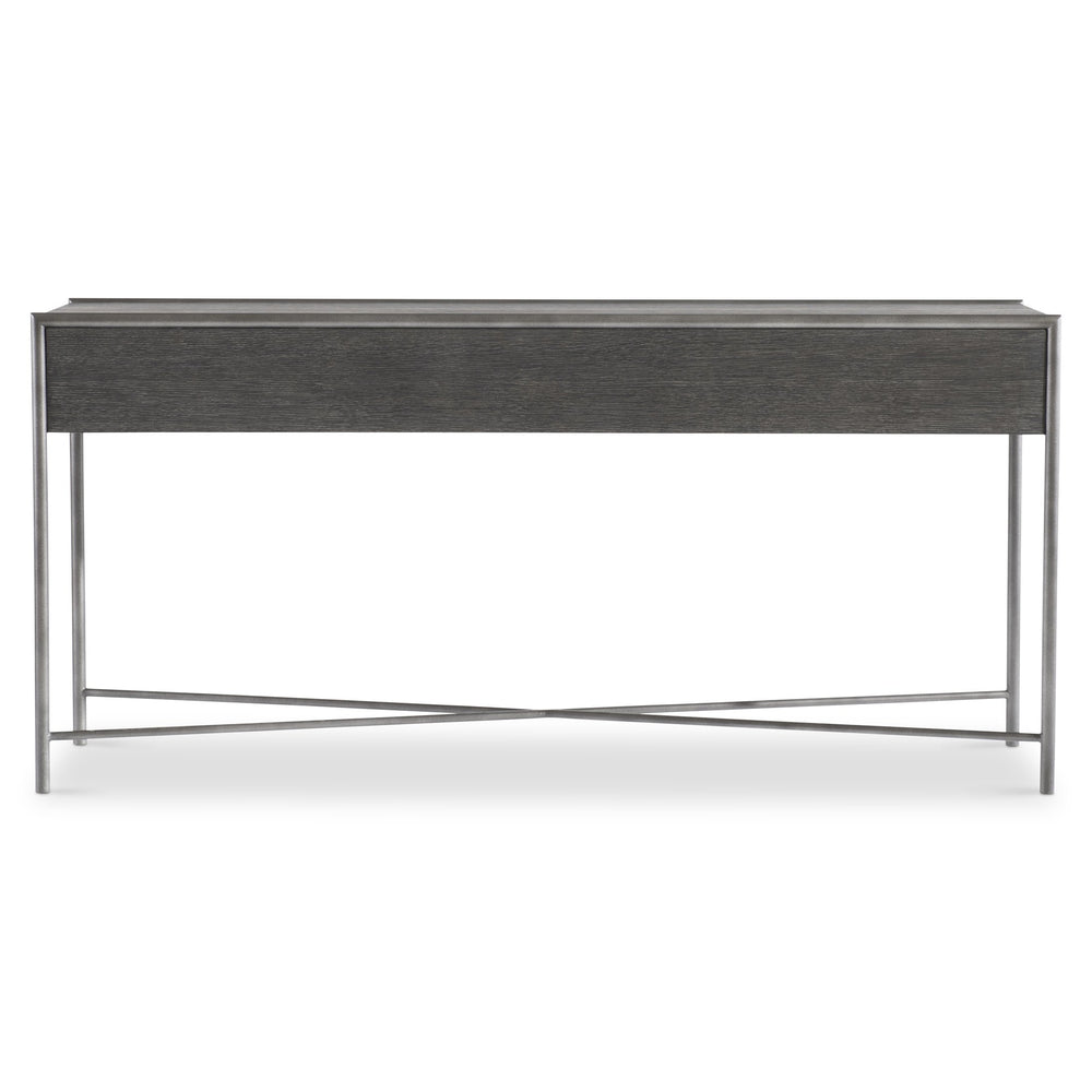 Bernhardt Bernhardt Outline Console Table Kohl Finish — 68" Wire‑Brushed Oak Top, Textured Steel Base, Modern Elegance 360920