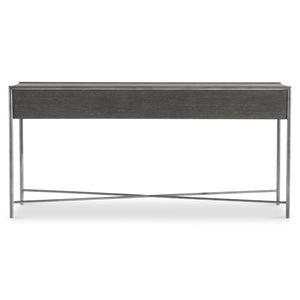 Bernhardt Bernhardt Outline Console Table Kohl Finish — 68" Wire‑Brushed Oak Top, Textured Steel Base, Modern Elegance 360920