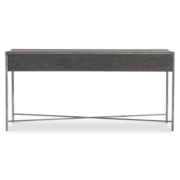Bernhardt Bernhardt Outline Console Table Kohl Finish — 68" Wire‑Brushed Oak Top, Textured Steel Base, Modern Elegance 360920