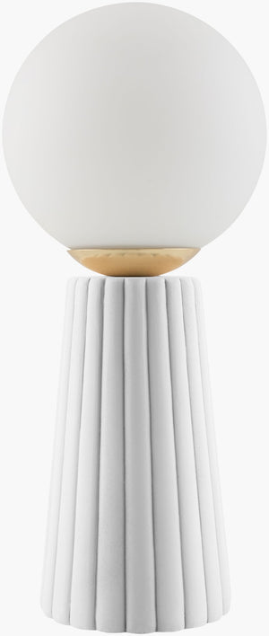 Livabliss Conju Handcrafted Ceramic Base Table Lamp with Art Glass Shade for Bedside Decor CNJ-001