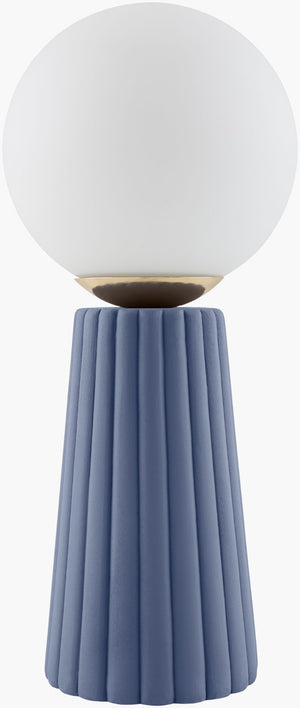 Livabliss Conju Handcrafted Ceramic Table Lamp with Art Glass Shade for Warm Artisan Ambiance CNJ-003