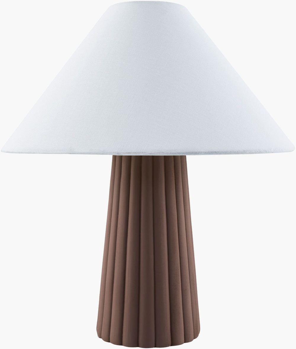 Livabliss Conju Hand-painted Ceramic Table Lamp Arts and Crafts Style with Linen Shade Ambiance CNJ-010