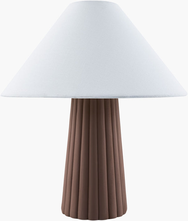 Livabliss Conju Hand-painted Ceramic Table Lamp Arts and Crafts Style with Linen Shade Ambiance CNJ-010