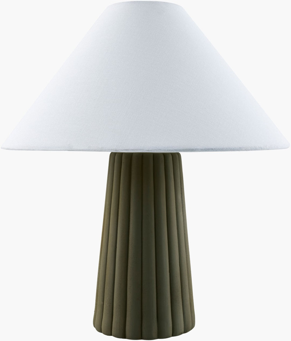 Livabliss Conju Hand-painted Ceramic Table Lamp with Linen Shade for Warm Ambient Glow CNJ-011