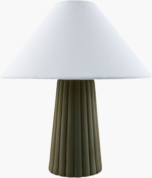 Livabliss Conju Hand-painted Ceramic Table Lamp with Linen Shade for Warm Ambient Glow CNJ-011