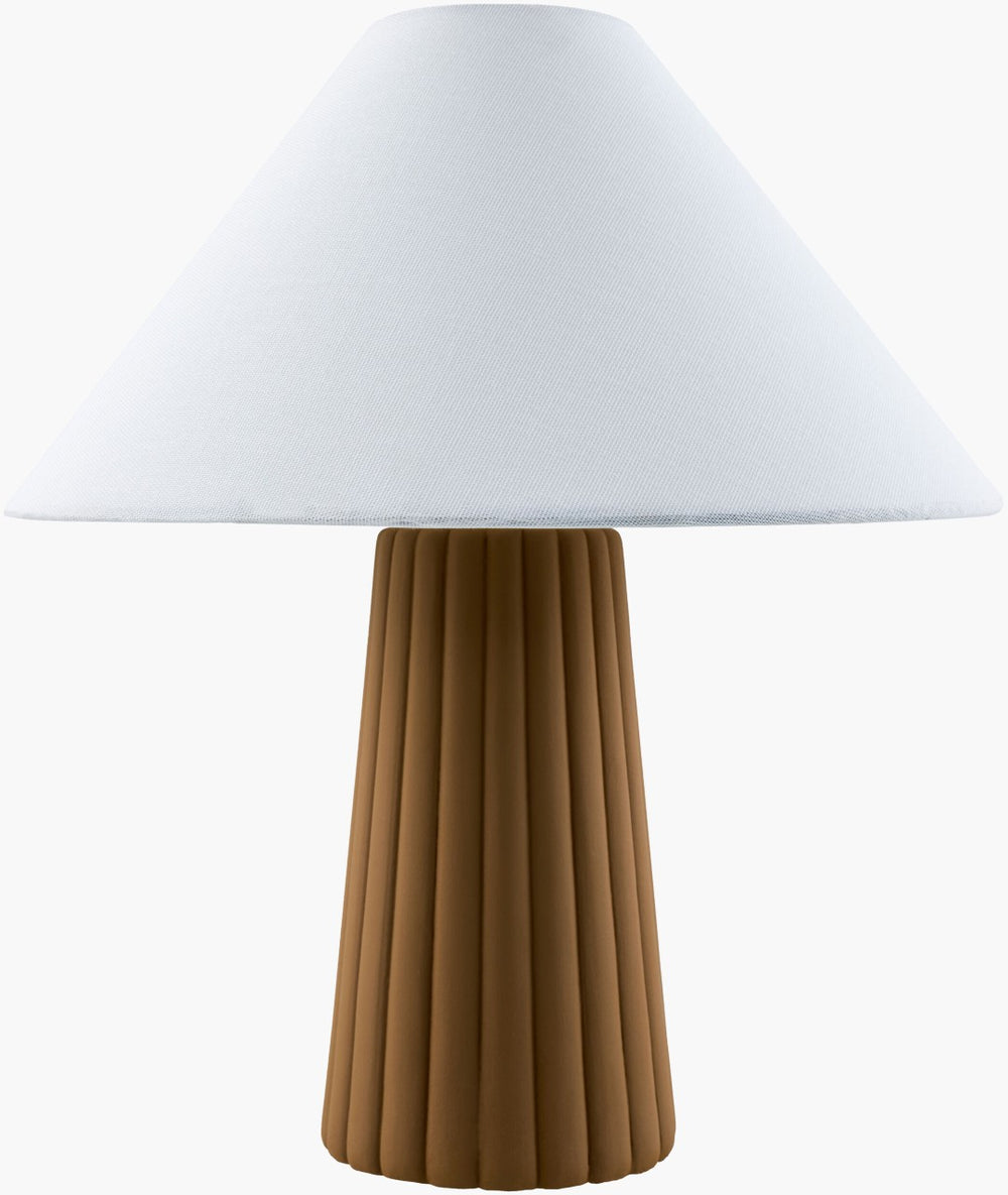 Livabliss Conju Hand-painted Ceramic Table Lamp with Linen Shade for Nightstand or Side CNJ-012