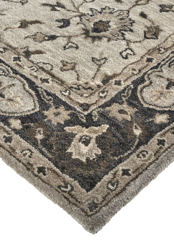 Feizy Rugs Eaton Hand-tufted Wool Oriental Rug - Timeless Persian Design For Elegant Home Décor And Style Gray,Ivory,Taupe Wool 6548399fgry000h50