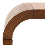 Safavieh Liasonya Curved Console Table XII23 Natural Wood CNS6604A