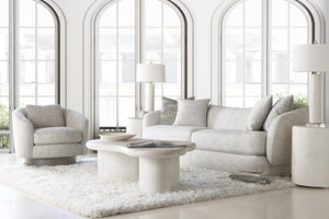 Bernhardt Bernhardt Nova Side Table In Light Vellum Finish — Sculptural Kidney-Shaped Wood Accent Table, 23" 519122