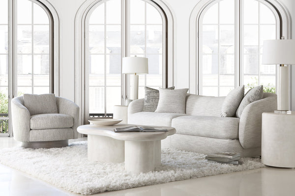 Bernhardt Bernhardt Nova Side Table In Light Vellum Finish — Sculptural Kidney-Shaped Wood Accent Table, 23" 519122