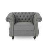 Christopher Knight Home® - Noble House - Westminster Chesterfield Fabric Club Chair