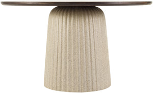 Cornelia COA-002 18"H x 32"W x 32"D Coffee Table COA002-183232  Top: Dark Brown; Base: Beige, Black Surya