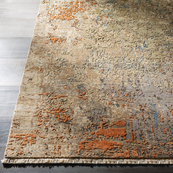 Colaba COA-2003 8' x 10' Handmade Rug COA2003-810  Olive, Light Olive, Beige, Cream, Rust, Sage Surya