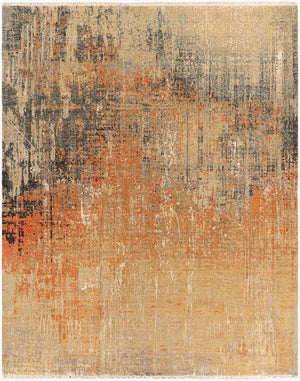 Surya Colaba Handcrafted 2' X 3' Luxurious Wool & Silk Rug – Unique Design, Textured Comfort & Style Burnt Orange Wool,Silk Coa2005-23
