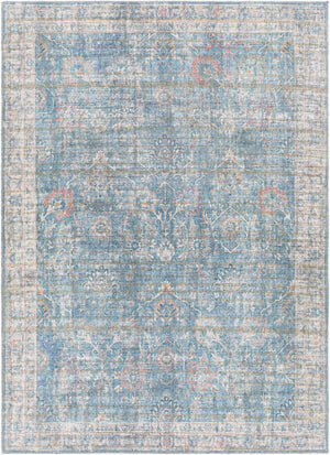 Livabliss Cobb Traditional Runner Rug Chenille Polyester Blend for Hallways and Entryways Light Blue, Blu 9'2" x 12' COB2300-9312