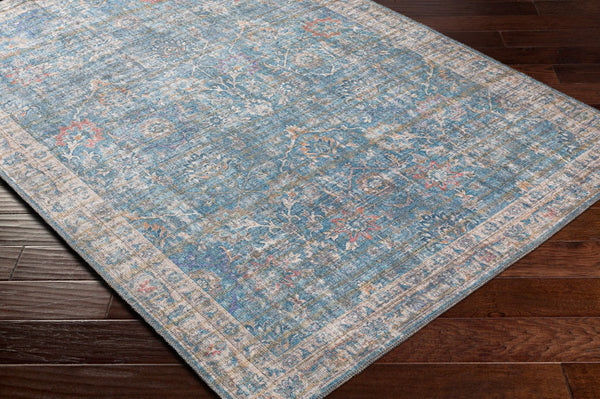 Livabliss Cobb Traditional Runner Rug Chenille Polyester Blend for Hallways and Entryways Light Blue, Blu 2'7" x 12' COB2300-2712