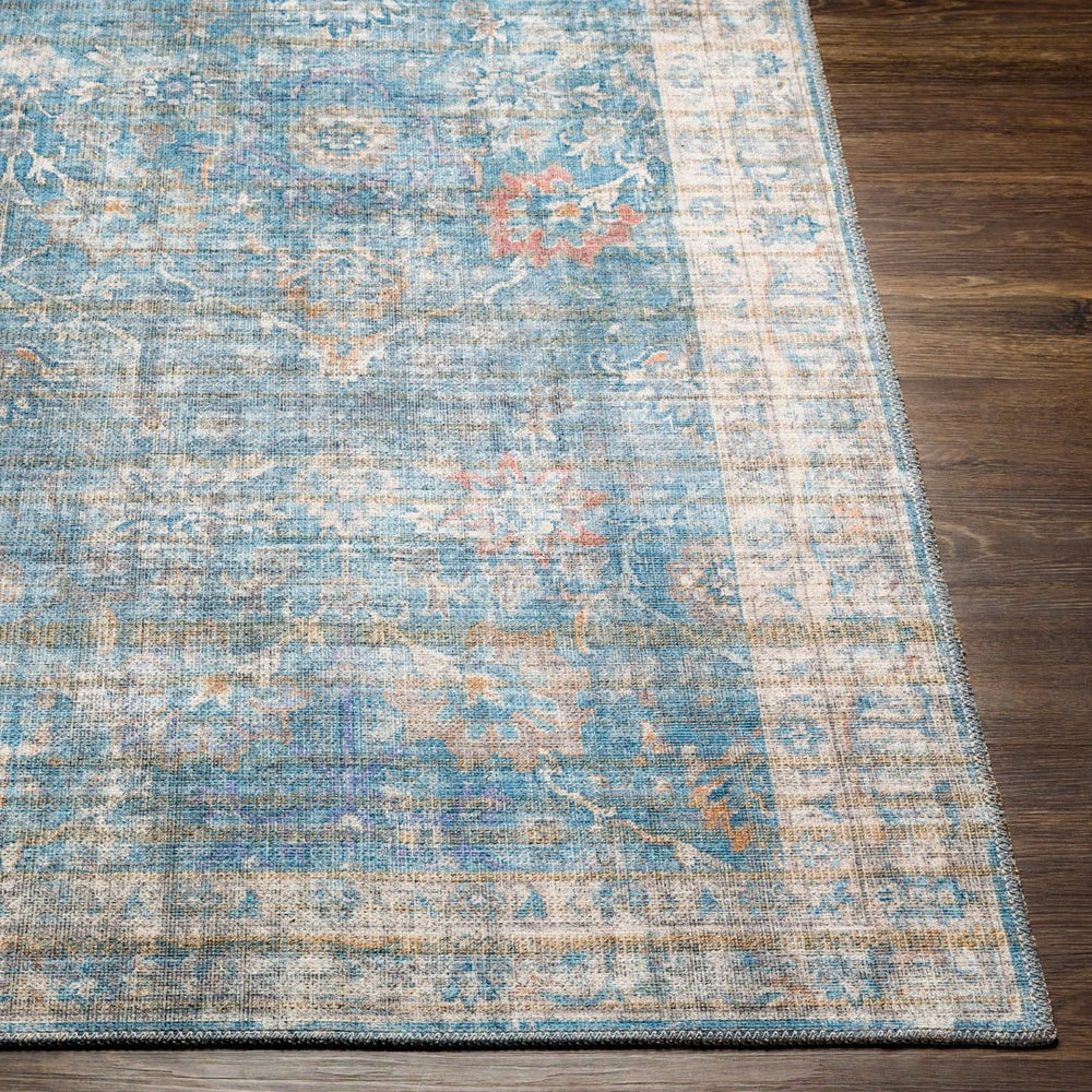Livabliss Cobb Traditional Runner Rug Chenille Polyester Blend for Hallways and Entryways Light Blue, Blu 9'2" x 12' COB2300-9312