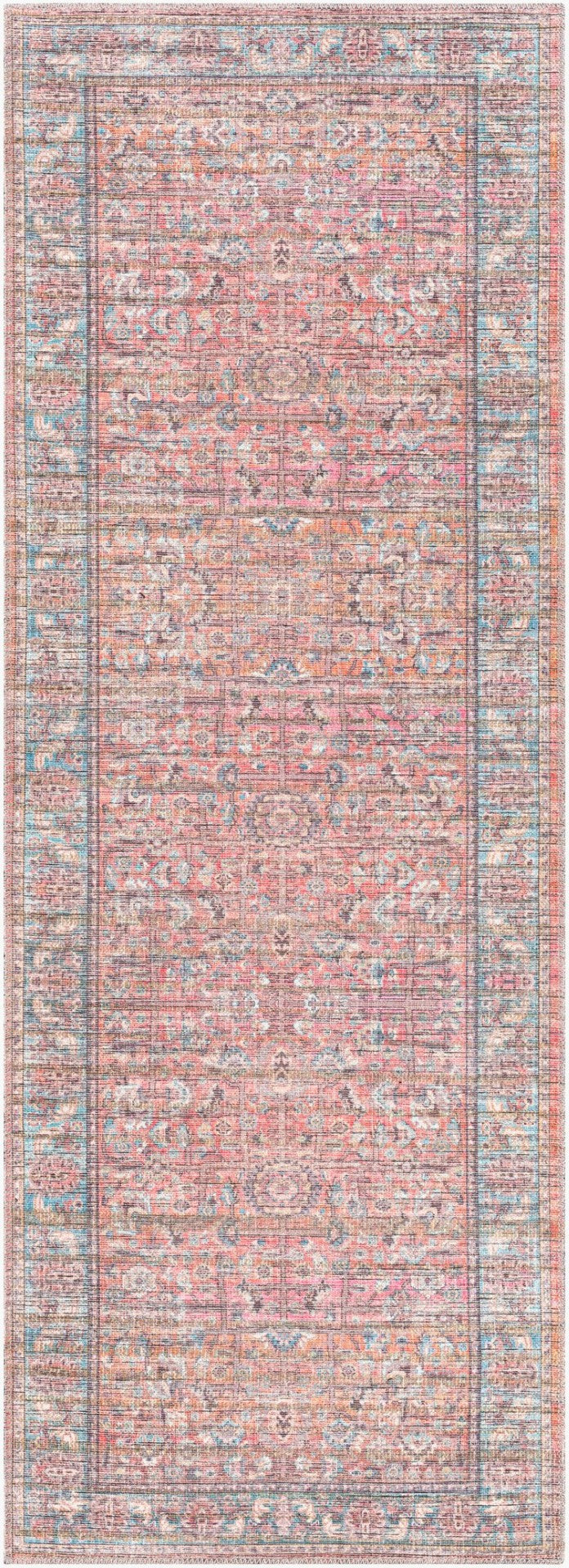Livabliss Cobb Flatweave Runner Rug Chenille Jute Cotton Blend for Hallway or Entryway Pink, Coral 2'7" x 7'3" COB2302-2773