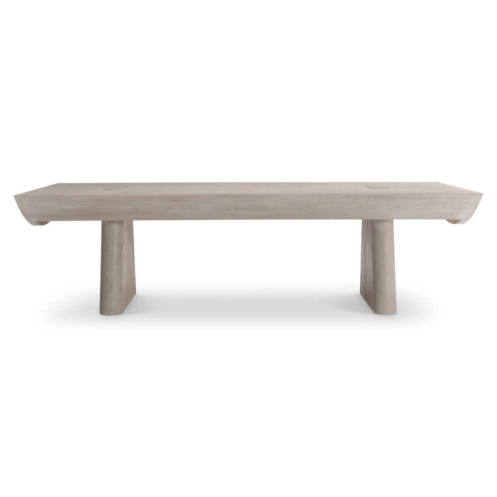 Bernhardt Bernhardt Norden Larza Wire-Brushed Oak Cocktail Table — Half-Circle Top, Torii-Inspired Sculptural Design 545015
