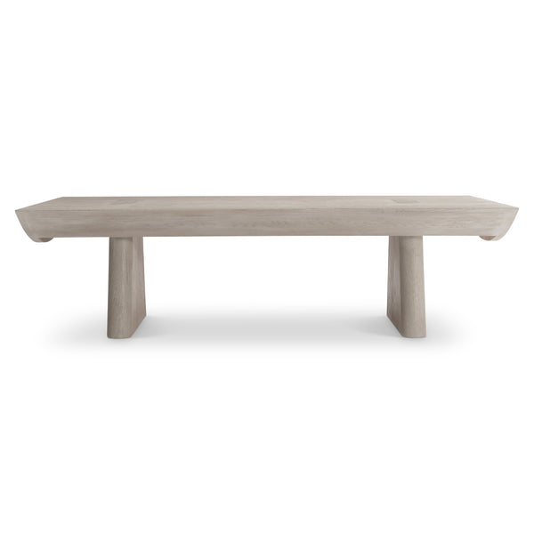 Bernhardt Bernhardt Norden Larza Wire-Brushed Oak Cocktail Table — Half-Circle Top, Torii-Inspired Sculptural Design 545015