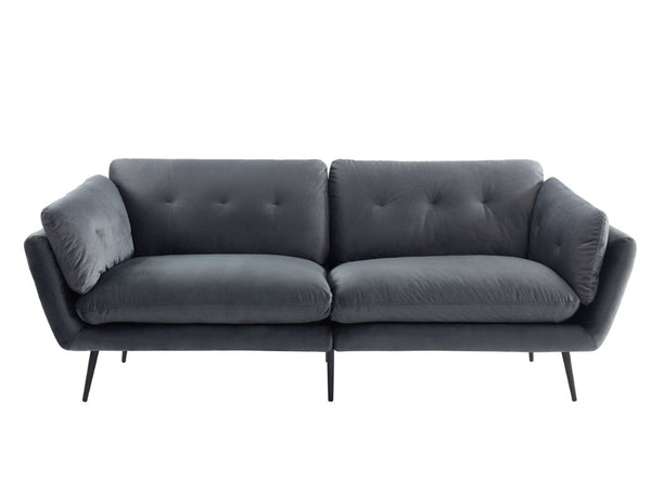 VIG Furniture Cody Modern Dark Grey Fabric Sofa With Tufted Back, Plush Seat Cushions & Sloped Arms — 84" W VGHCJYM2013-DKGRY