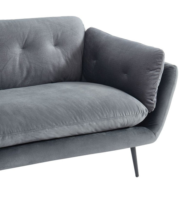 VIG Furniture Cody Modern Dark Grey Fabric Sofa With Tufted Back, Plush Seat Cushions & Sloped Arms — 84" W VGHCJYM2013-DKGRY