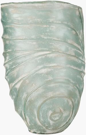Surya Cole Decorative Glass Vase – Elegant 17"H X 10"W Home Accent, Timeless Style For Any Decor Aqua Glass Coe-001