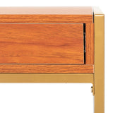 Safavieh Elaine 2 Drawer Coffee Table Natural/Gold COF2201C