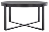 Safavieh Navya Round Coffee Table XII23 Black Metal COF6207E