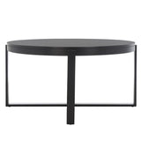 Safavieh Navya Round Coffee Table XII23 Black Metal COF6207E