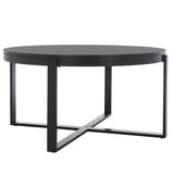 Safavieh Navya Round Coffee Table XII23 Black Metal COF6207E