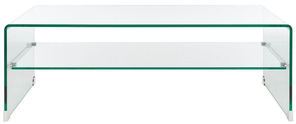 Safavieh Brioni Tempered Glass Coffee Table XII23 Clear Glass Glass COF7303A