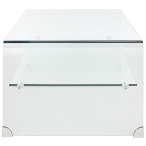 Safavieh Brioni Tempered Glass Coffee Table XII23 Clear Glass Glass COF7303A