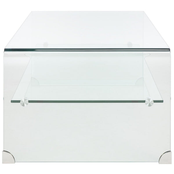 Safavieh Brioni Tempered Glass Coffee Table XII23 Clear Glass Glass COF7303A