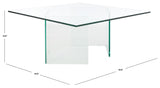 Safavieh Aerith Tempered Glass Coffee Table XII23 Clear Glass COF7304A-2BX