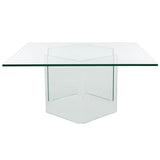 Safavieh Aerith Tempered Glass Coffee Table XII23 Clear Glass COF7304A-2BX