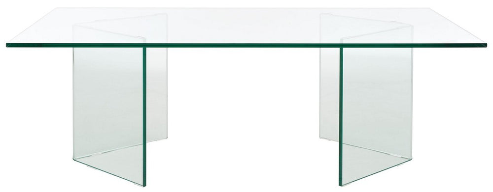 Safavieh Bedwyr Tempered Glass Coffee Table XII23 Clear Glass COF7305A-2BX