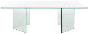 Safavieh Bedwyr Tempered Glass Coffee Table XII23 Clear Glass COF7305A-2BX