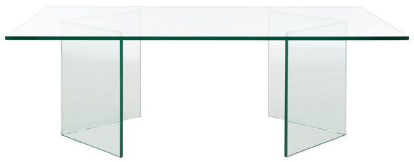 Safavieh Bedwyr Tempered Glass Coffee Table XII23 Clear Glass COF7305A-2BX