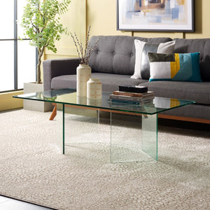 Safavieh Bedwyr Tempered Glass Coffee Table XII23 Clear Glass COF7305A-2BX