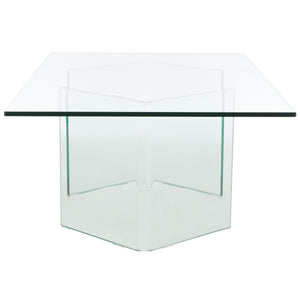 Safavieh Bedwyr Tempered Glass Coffee Table XII23 Clear Glass COF7305A-2BX