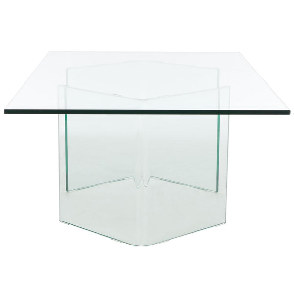 Safavieh Bedwyr Tempered Glass Coffee Table XII23 Clear Glass COF7305A-2BX