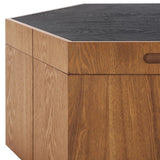 Safavieh Rafaela Hexagon Coffee Table Walnut / Black Wood COF9703A