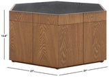 Safavieh Rafaela Hexagon Coffee Table Walnut / Black Wood COF9703A