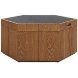 Safavieh Rafaela Hexagon Coffee Table Walnut / Black Wood COF9703A