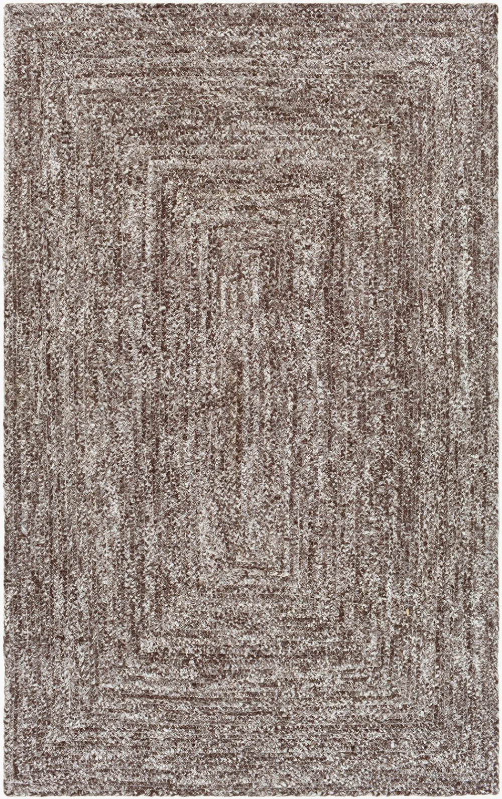 Livabliss Cologne Handmade Flatweave Rug Recycled Pet Yarn Cottage Accent for Entryways Dark Brown, Whi 2' x 3' COG2301-23