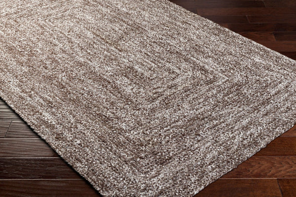 Livabliss Cologne Handmade Flatweave Rug Recycled Pet Yarn Cottage Accent for Entryways Dark Brown, Whi 2' x 3' COG2301-23